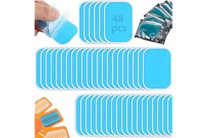 Norhogo 48 Pcs Autocollants Hydrogel, Muscle Stimulateur Coussinet Gel Feuille, Musculaire Appareil Abdominal pour Electrostimulateur Appareil Abdominal Muscle Stimulateur Coussinet Gel Feuille