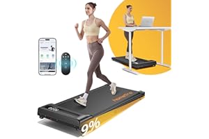 HOMETRO Tapis Roulant Elettrico per Casa e Ufficio | Walking Pad Pieghevole con Inclinazione Manuale, Velocità 1-8 km/h, Controllo da App e Telecomando, Design Salvaspazio, Senza Montaggio