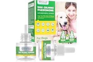 UOCASI Cat Dog Calming Pheromone Diffuser Refill(2 Packs) | 60-Day Plug Ins Refills With 2X48 ML, Home Calming Refill To Help Reduce Anxiety & Stress In Pet,Anxiety Relief Stay Calmer,Safe & Natural (Dog)