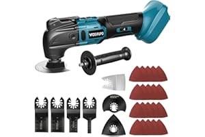 WOSIFUPO Cordless Oscillating Multi Tool Compatible with Makita 18V Battery(NO Battery), 20500 OPM Max Cordless Oscillating Tool Brushless Motor, 6 Variable Speeds, 30-Piece Kit for Cutting, Sanding
