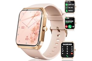 PASONOMI Smartwatch Damen mit Telefonfunktion 1,91” Touchscreen IP68 Wasserdicht Sportuhr Outdoor Fitness Tracker mit Pulsmesser, Schlafmonitor, SpO2, 100+Sportmodi Smart Watch (Rosa)