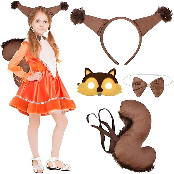 Genérico Conjunto De Disfraz De Ardilla Animal,Conjunto De Orejas Y Cola De Ardilla - Disfraz de orejas y cola de peluche | Disfraz de animal Cosplay para Halloween, Navidad, cumpleaños Genérico Conjunto De Disfraz De Ardilla Animal,Conjunto De Orejas Y Cola De Ardilla - Disfraz de orejas y cola de peluche | Disfraz de animal Cosplay para Halloween, Navidad, cumpleaños