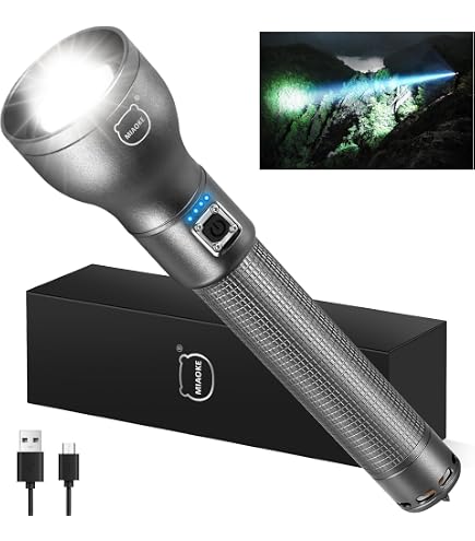 Torcia Tattica Ricaricabile Zoom con Luce LEP a Lunga Distanza, Super Luminosa LED XHP160 XHP360 Torcia Tattica Ricaricabile Zoom con Luce LEP a Lunga Distanza, Super Luminosa LED XHP160 XHP360
