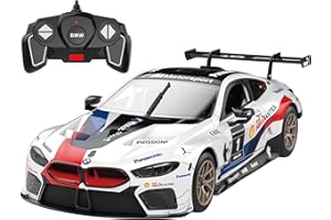 TURBO CHALLENGE - BMW M8 GTE - RC Prestige - 095621 - Voiture Télécommandée - Blanc - 1/18 - Plastique - Jouet Enfant - Cadeaux - Anniversaire - Licence Officielle - À Partir de 8 Ans