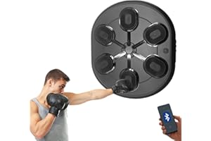 MAGIC SELECT Máquina de Boxeo Musical, Equipo De Entrenamiento De Boxeo para Pared de Poliuretano, Almohadilla De Boxeo con LED, Bluetooth, Luces al Ritmo de la Música.