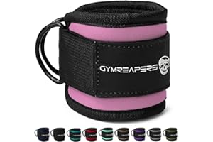 Gymreapers Para pasków na kostkę do maszyny linowej, ćwiczenia pośladków, ćwiczenia dolnej części ciała, regulowane paski na nogi z neoprenową wyściółką