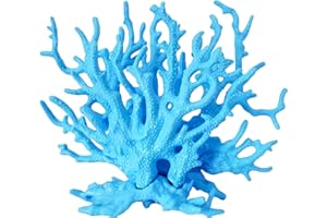 Cadzyre corallo decorativo decorazioni acquario - piante acquario e corallo in resina per acquari d'acqua dolce - accessori (blu)