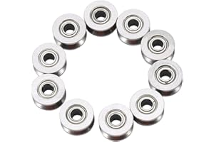 TOPINCN Cuscinetto a sfere a gola profonda U 10Pcs Cuscinetti della puleggia guida in acciaio al carbonio U624Zz 4 * 13 * 7Mm