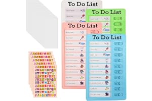 4-Delars Checklista, Daglig Planeringskalender Med 20 Tomma Blad, Checklista för Uppgifter Som Ska Göras för Barn Och Vuxna