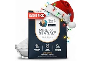 Baja Gold Mineral Sea Salt – Fine Grind – Unrefined, Mineral-Rich & Low in Sodium – 100% Natural, No Additives – Perfect for Seasoning, Cooking & Baking, Available in 454g
