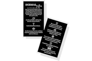 LASHICORN Dermal Filler Aftercare | 50 Pack | 2x3.5" Business Card Size | Injections | Black Design