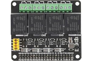 SEENGREAT 4 Channel Relay Module DC3.3V/5V with Optocoupler for Raspberry Pi Zero/Zero W/Zero WH/2B/3B/3B+/4B Loads up to 5A 250V, 40pin GPIO Interface