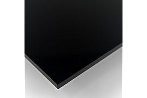 GOYAPRINT Metacrilato Negro 3mm Plancha Plástico Rígido Lámina de Acrílico Negro Metraquilato (1ud, 42x59,4 cm)