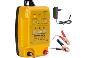 KEDIFOAI 12km Pastor Electrico, Cerca EléCtrica Controlador De Pulso De Alto Voltaje Seguro Pastor Electrico Para Perros Pastor Electrico Para Caballos Aplicable A Para Ovejas, Caballos, Ganado, Aves, Granja