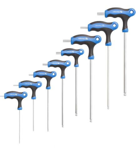 Wiha 33496 Soft Grip T-Griff Set – 8-tlg. Sechskant-Steckschlüssel Metrisch