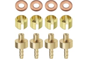 VGOL 4 Juegos de Insertos de Oliva de Freno de Bicicleta Compatible con Hope Mangueras de Freno de Disco de Bicicleta de Montaña Paquete de Olivas Y Insertos Conector de Oliva de línea de Freno