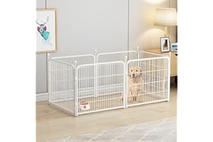 FUMANYI Recinto Per Cani Da Interno, Recinto Recinzione Per Cani Cuccioli Roditori Animali Rete Gabbia Di Ferro 6pz Recinto Per Cuccioli, Cani Di Piccola Taglia, Conigli ( Color : White , Size : 100*50*50CM )