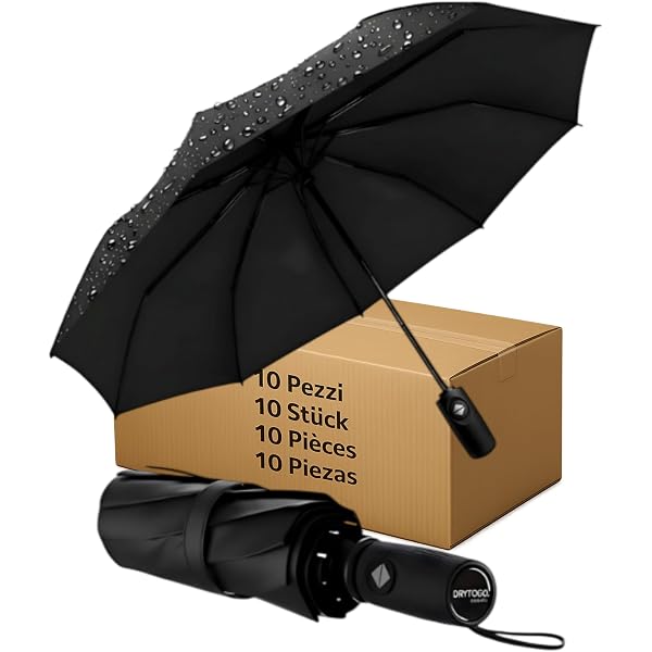 Uposao Parapluie Compact Pliant Ultra Léger - Modèle Capsule 5 Côtes Avec Étui - Protection Pluie Et Soleil