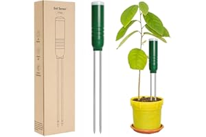 Reyke Smart 4-in-1 Soil Moisture Meter with LCD Display -Digital Sensor for Soil Moisture, Temperature, Sunlight Intensity, and Time - Ideal for Gardening and Outdoor Plants
