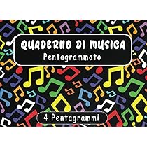 Quaderno Musica Pentagrammato A5 - 110 Pagine Orizzontali Per Composizione - Foto 3