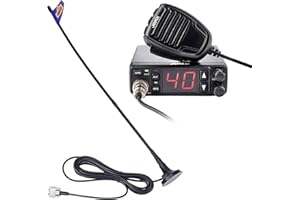 Jopix - Emisora Móvil CB JOPIX Ap-7 | con Antena Incluida | 40 Canales Multinorma | Potencia 4W/1W | Instalala en Menos de 2 Minutos | para Camiones | en Color Negro