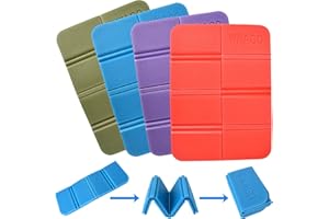 AIYONG 4 cuscini da esterni pieghevoli, cuscini termici, impermeabili, per sedersi, isolanti, per esterni, giardino, campeggio, pic-nic wander (Rosso+Viola+Verde+Blu)