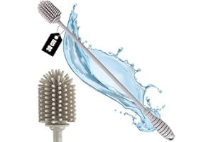 kprice® Goupillon Bouteille Silicone Géant XXL | Lave Bouteille | Ecouvillon Gourde | L38 cm | Brosse de Nettoyage | Brosse Nettoyage Vaisselle | Carafe | Bottle Brush | Thermos (Gris)