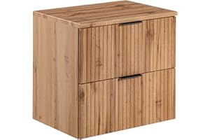 PIASKI Mueble de Lavabo 60 cm ADEL Oak, Mueble de Lavabo con encimera o Lavabo Empotrado, Mueble de Lavabo Colgante, Muebles de baño (con encimera)