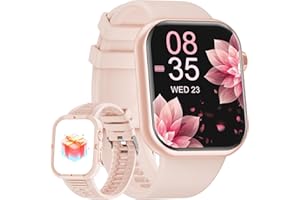 Hwagol Smartwatch Damen Herren,Touchscreen Smart Watch mit Bluetooth Anrufe, Uhr Damen Herren mit 140+ Sportmodi SpO2 Pulsuhr Schlafmonitor Schrittzähler, Etui und Armband Gratis