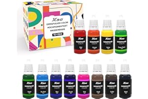 ‎ABEIER Farbpigmente für Gießpulver 12 Farben (10ml x 12)，Pigment auf Wasserbasis，für Beton，Gips，DIY Produktion ，Kreative Design，Heimwerken