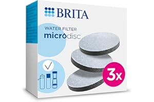 BRITA MicroDisc Replacement Filter Discs for FillandGo and Filter Bottles, Reduce Chlorine, microparticles and Other impurities - 3 Pack