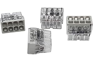 20 sztuk WAGO 2273-208 COMPACT zacisk przyłączeniowy Ø 0,5-2,5 mm², 8-biegunowy, przezroczysty/jasnoszary