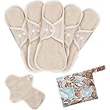 Assorbenti igienici riutilizzabili in cotone biologico, 5 pezzi Reusable Cotton Pads salvaslip lavabili, assorbenti igienici 
