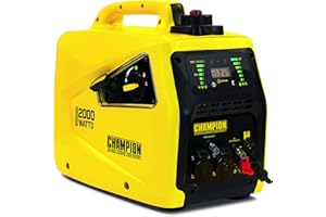 Champion Power Equipment Inverseur de courant à essence (2000 W, onduleur portable, générateur avec affichage LED, moteur 80 cm³, autonomie jusqu'à 11 heures, extrêmement silencieux) 8200i-EU