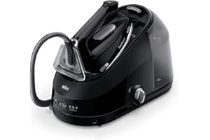 Braun CareStyle 5 IS5249BK, Sistema Stirante con Tecnologia FreeGlide 3D, 150 g/min di Vapore, Riscaldamento Veloce, Modalità iCare, Stiratura Verticale, Serbatoio 2L Rimovibile, 2400W, Nero