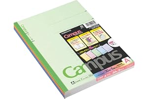 KOKUYO [SET of 5] Campus Notepad Memo Book 30 Pages A-rules 7mm Semi-B5 with 5 Colors from Japan