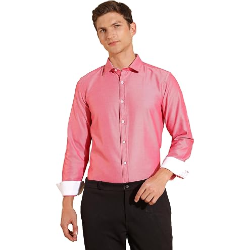 Fyltr Men's Regular Fit Oxford Cotton Blend Shirt - Ful...