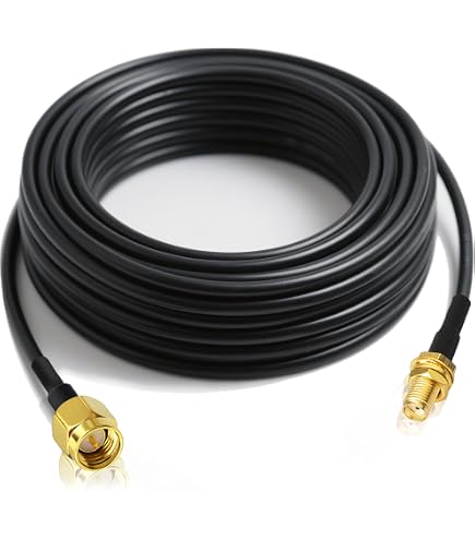 Câble Adaptateur SMA Femelle Vers SMA Mâle RG178 - 30 Cm 50 Ohms - Pour Antenne WiFi, 4G, FPV, Radio - Rallonge Pigtail