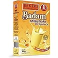 BAKERS Milk Shake Mix | All Flavour | Dried Powder | Instant Drink Mix | Tastier and Thicker | Pack of 6 (600GM (100gm X 6), Badam)
