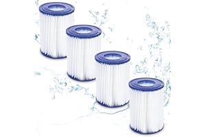 TAZZOR 4 Stück Poolfilter, Größe 2 für Bestway, Pool Filterkartuschen Typ 2, Kartuschenfilter für Bestway 58383/58381/58093/58094, Pool Filter für Bestway/Type II