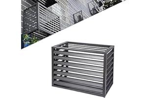 Gguwug 1.5P Copertura per Aria Condizionata Esterna,copertura del telaio del condizionatore d'aria Copertura per Pompa di Calore, Recinto condizionatore d'aria nascosto, riduzione del rumore