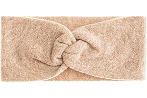 ‎ZWILLINGSHERZ Zwillingsherz Damen Uni aus 100% Kaschmir Stirnband, Beige, Einheitsgröße