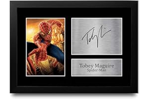 HWC Trading FR A4 Tobey Maguire Spider-man Regali Stampato Firmato Autografo Foto per gli appassionati di cinema - A4 incorniciato
