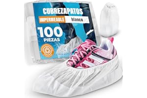 ISC Hygiene & Safety 100 Cubiertas para zapato/Cubrezapatos con suela de 9 gramos, reforzada, antideslizante, extra resistente. Impermeable a líquidos, unitalla, buen ajuste, y Desechables.