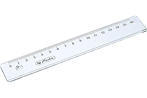 HERLITZ Linijka plastikowa, 16 cm, Przezroczysta, Szkolna