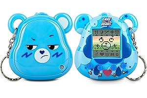 Care Bears Digital Pet - Grumpy Bear Cyber Pet with Care Features, 1.4” Inch Screen, Handheld Interactive Virtual Pets for Kids, Collectible Electronic Toy, Battery Included