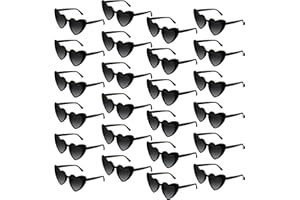 BOUBONI 6/12/24/48 Pack Heart Sunglasses Vintage Heart Shaped Glasses Bulk Bachelorette Sunglasses for Women Wedding Party