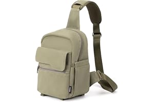 Cwatcun Small Canvas DSLR Sling Camera Bag - Water Resistant, Lightweight, Compatible with Nikon & Sony