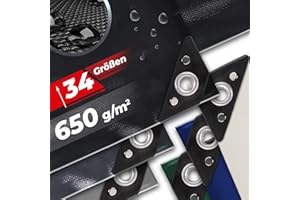 VENDOMNIA Abdeckplane mit Ösen – 3,99 €/m² - PVC, 650g/m2, wasserdicht, wetterfest, UV Schutz, Größenwahl, Farbwahl - verstärkten Kanten - Gewebeplane, Gartenplane, Schutzplane, Allzweckplane für LKW, Auto