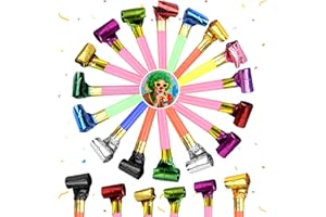 AMFUN 45PCS Party Blowers, Party Whistles Blowers, Blowers Noisemakers, Party Noise Generator for Birthday Party, Anniversary, Graduation, Wedding, Christmas